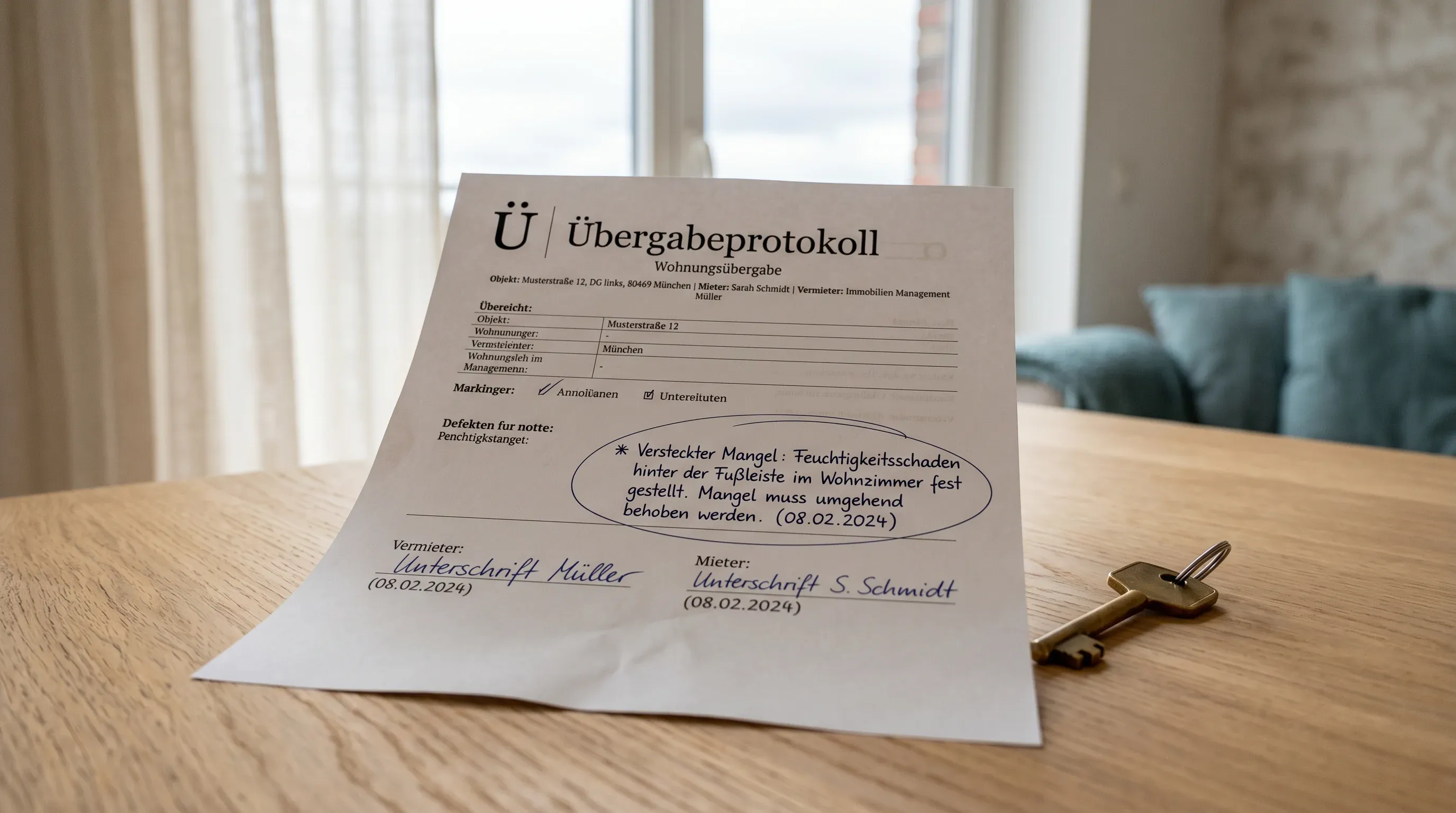 Mängel nach Protokollunterschrift: Wann Mieter und Vermieter noch Ansprüche geltend machen können