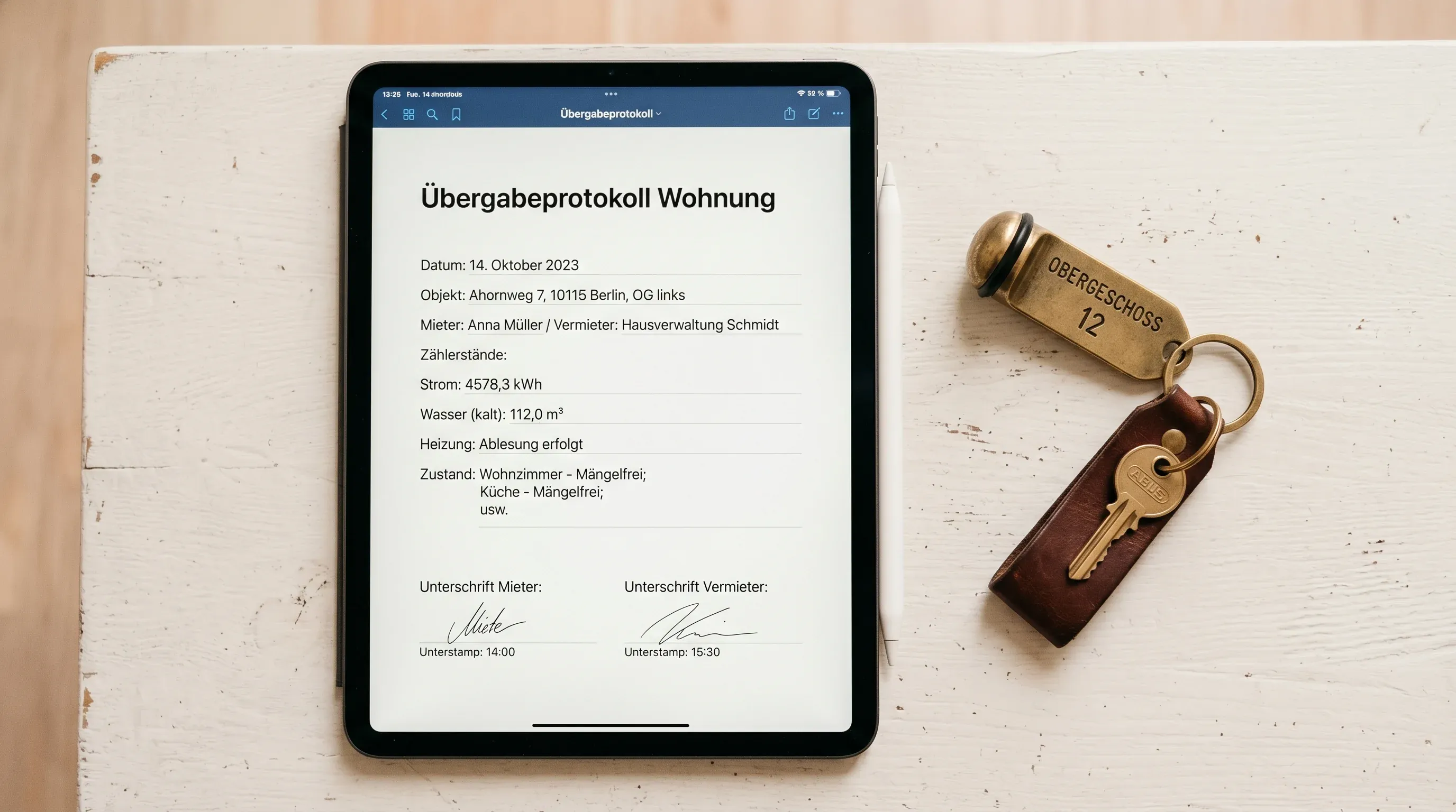 Digitale Wohnungsübergabe: Wie rechtssicher ist die elektronische Signatur im Vergleich zur Papierform?