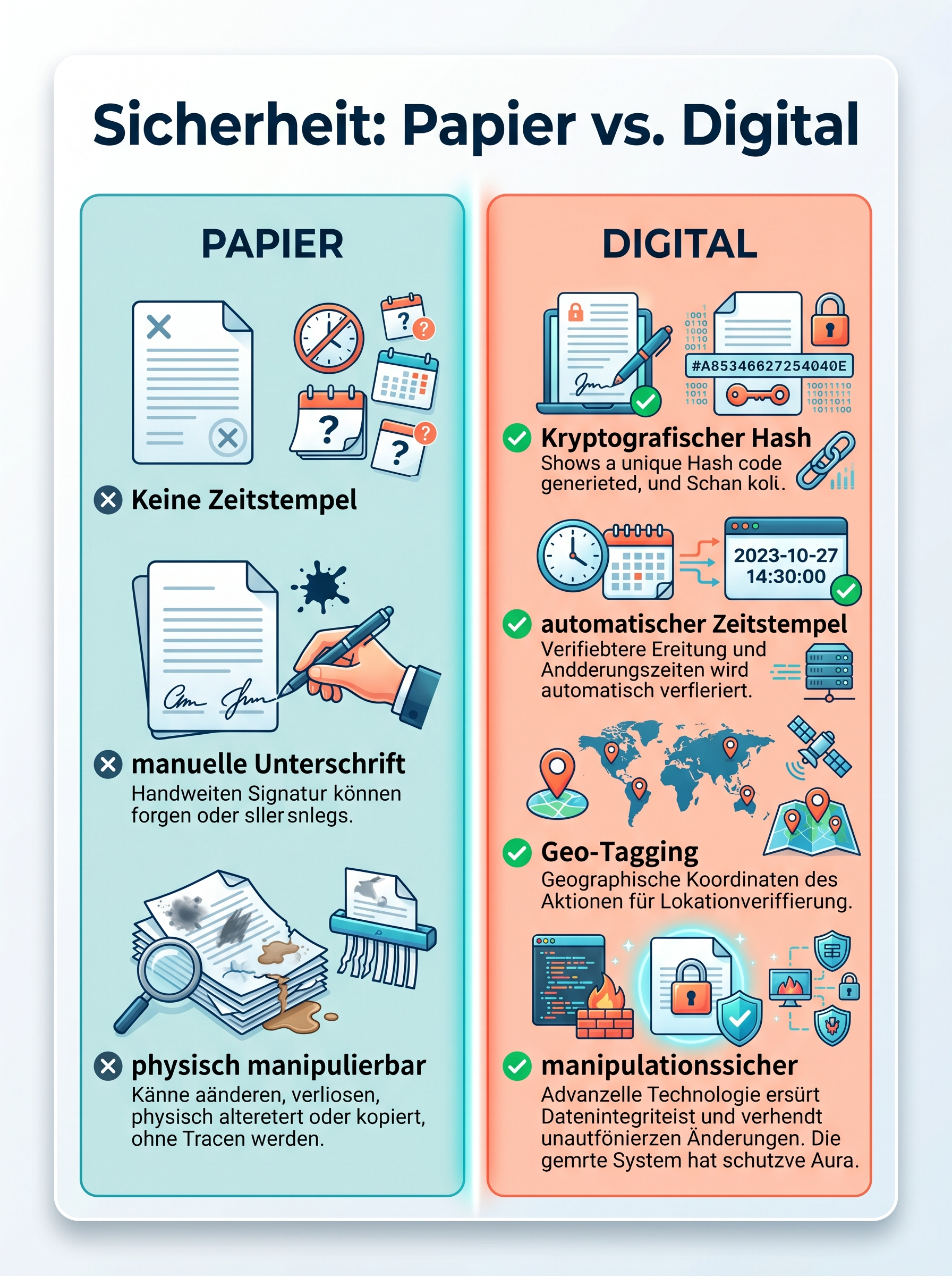 Sicherheit: Papier vs. Digital